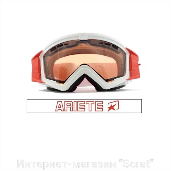 Кроссовые очки (маска) MUDMAX - WHITE / DOUBLE ORANGE VENTILATED LENS NO PINS от компании Интернет-магазин "Scrat" - фото 1