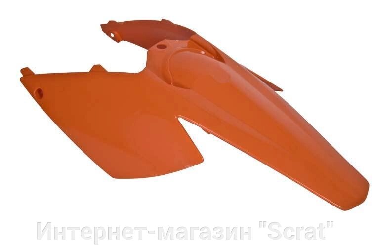 Крыло заднее с боковинами KTM SX250-450 03-06 # SX-SXF125-525 04-06 # EXC125-525 04-07 оранжевое от компании Интернет-магазин "Scrat" - фото 1