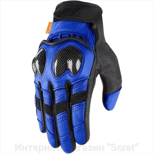 Мотоперчатки CONTRA2 Blue 2XL от компании Интернет-магазин "Scrat" - фото 1