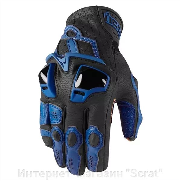Мотоперчатки Hypersport Short Blue 2XL от компании Интернет-магазин "Scrat" - фото 1