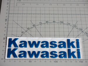 Наклейки Kawasaki 14,5см синие