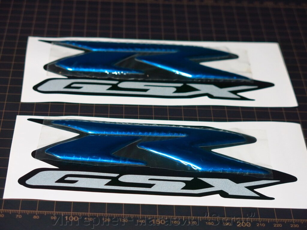 Наклейки синие Suzuki GSX-R от компании Интернет-магазин "Scrat" - фото 1