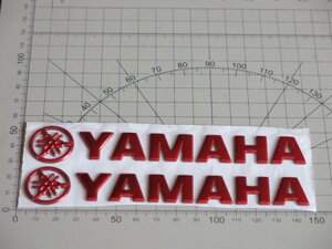 Наклейки Yamaha красные 15см