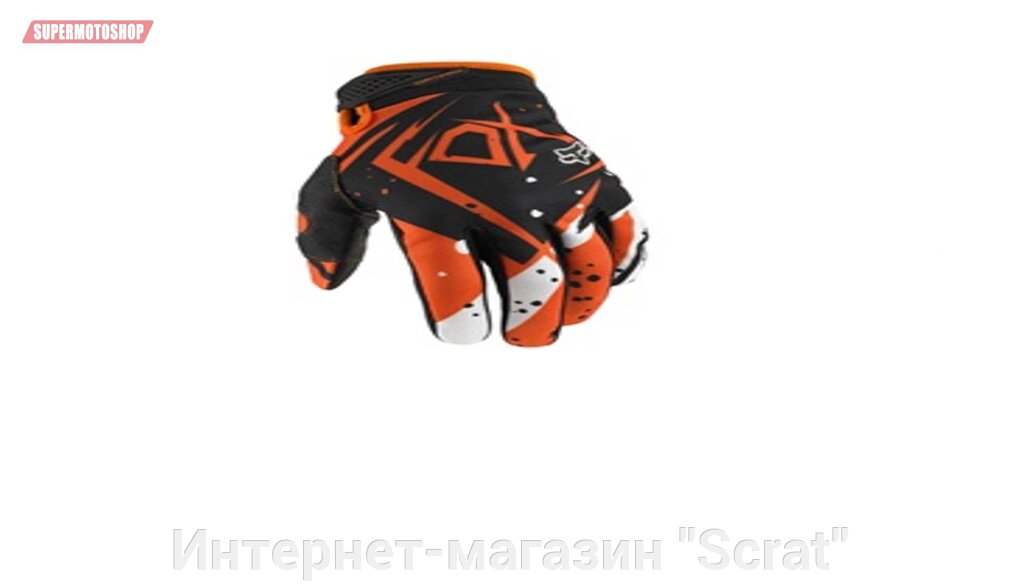 Перчатки кроссовые FOX DirtPaw Undertow черный оранжевый XL от компании Интернет-магазин "Scrat" - фото 1
