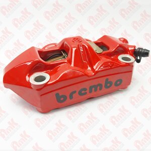 120988598 Суппорт Brembo Racing M4, 100мм (литой моноблок 4*34мм) Red/Black logo левый