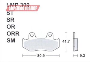 Тормозные колодки премиум класса AP RACING (BREMBO) AP-LMP309 SM