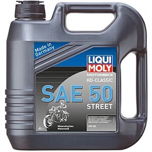 SAE 50 Моторное минеральное масло Liqui Moly Motorbike 4T HD-Classic Street 4L 1230
