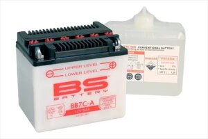BB7C-A Аккумулятор BS , 12В, 8 Ач 130x90x114, обратная ( -/+ ), (YB7C-A)