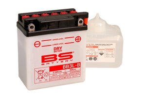 BB3L-B Аккумулятор BS , 12В, 3 Ач 30 A 98x56x110, обратная ( -/+ ), (YB3L-B)