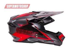 Шлем кроссовый KIOSHI Holeshot 801 Серый / красный XL