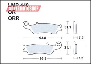 Тормозные колодки премиум класса AP RACING (BREMBO) AP-LMP440 ORR