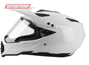 Шлем эндуро с визором Nuoman, Белый/размер L