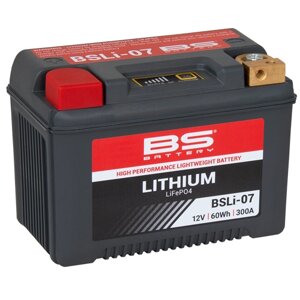 BSLI-07 Аккумулятор BS-Lithium 12В 5 Ач, 60 Wh, 300A 148x86x105, прямая ( +/- )