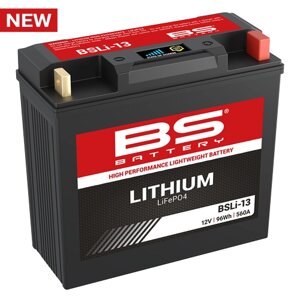 BSLI-13 Аккумулятор BS-Lithium 12В 8 Ач, 96 Wh, 560A 183x79x170, обратная ( -/+ )