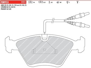 FDB953 Тормозные колодки дисковые OE 'PREMIER' AUDI 100 C3, A4. A6. SKODA SUPERB. VW PASSAT B5