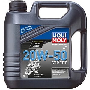 20W-50 Моторное минеральное масло Liqui Moly Motorbike 4T Street 4L 1696