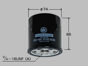 Фильтр масляный VIC Double Core DC-02 (C-111)