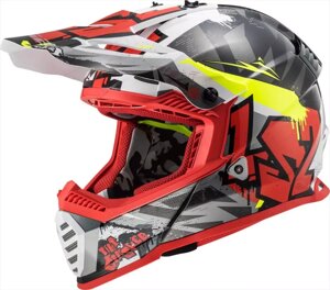 Шлем MX437 FAST Crusher черно-красный M
