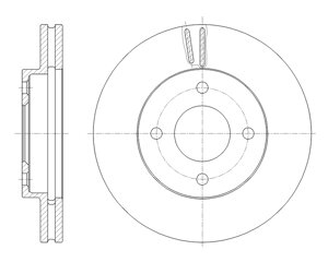 Диск тормозной вентилируемый G-brake GR-21061