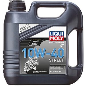 10W-40 Моторное синтетическое масло Liqui Moly Motorbike 4T Street 4L 7512/1243