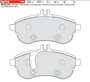 FDB1978 Тормозные колодки дисковые OE 'PREMIER' (FDB4199)