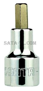 24208 Торцевая головка SATA 1/2"DR с шестигранной вставкой 14мм L-50мм