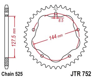 Звезда ведомая JTR752 39