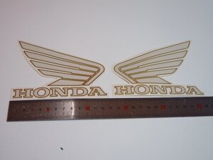 Наклейки на бак Honda белые крылья