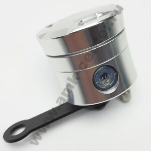 Бачок тормозной жидкости фрезерованный 25 см3 Accossato, серебро/серебро, вертикальный штуцер