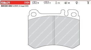 FDB629 Тормозные колодки дисковые OE 'PREMIER' MERCEDES-BENZ S-CLASS (W126)