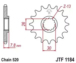 Звезда ведущая JTF1184 18