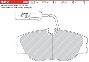 FDB650 Тормозные колодки дисковые OE 'PREMIER' ALFA ROMEO 145. 146. 155. 156. GTV. SPIDER