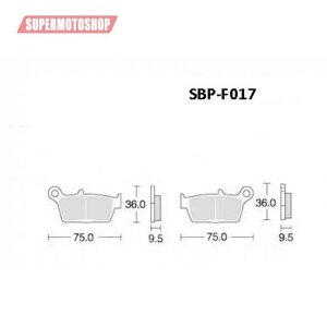 Колодки тормозные Motor Tech SBP-F017 (TRW MCB575, EBC FA131, FDB539, Braking 701), задние