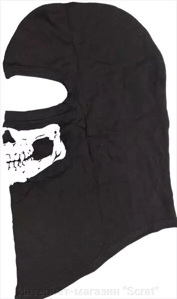 Подшлемник черный с черепом от компании Интернет-магазин "Scrat" - фото 1
