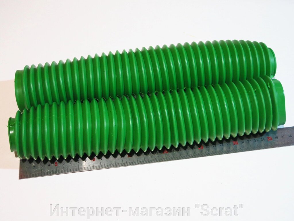Пыльники вилки 360мм зелёные Kawasaki KDX от компании Интернет-магазин "Scrat" - фото 1