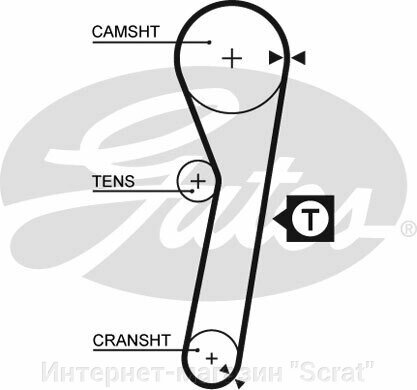 Ремень ГРМ GATES   5263XS (T181) от компании Интернет-магазин "Scrat" - фото 1