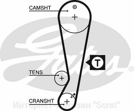 Ремень ГРМ GATES   5403XS (T236) от компании Интернет-магазин "Scrat" - фото 1