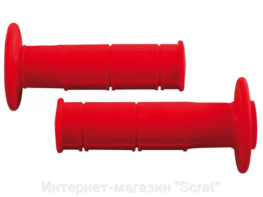 Ручки на руль Soft Grips 115мм красные от компании Интернет-магазин "Scrat" - фото 1