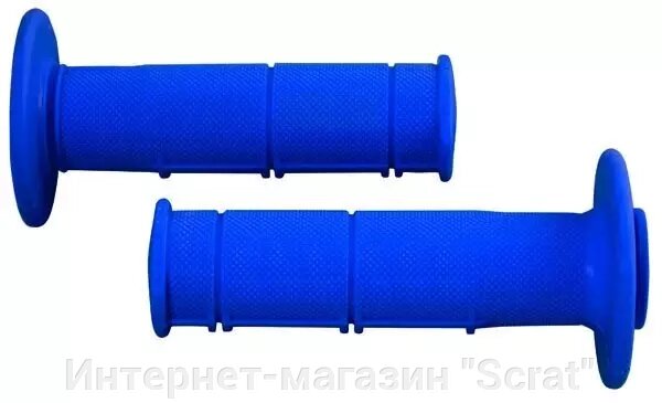 Ручки на руль Soft Grips 115мм синие от компании Интернет-магазин "Scrat" - фото 1