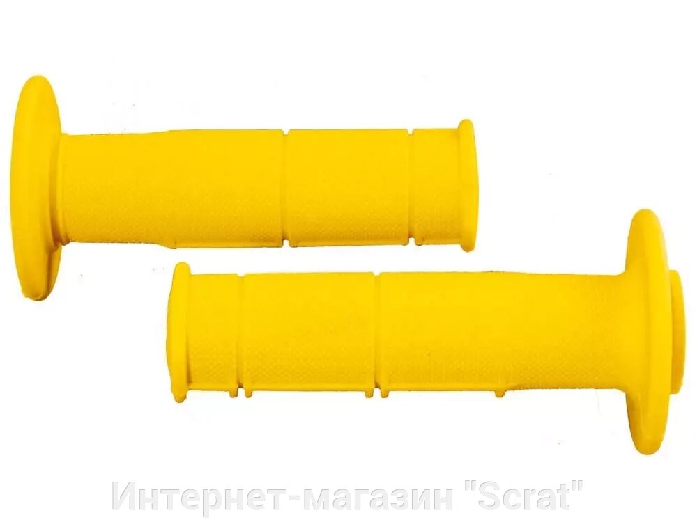 Ручки на руль Soft Grips 115мм желтые от компании Интернет-магазин "Scrat" - фото 1
