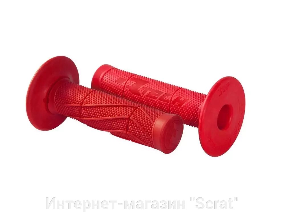 Ручки на руль Wave Soft Grips 115мм красные от компании Интернет-магазин "Scrat" - фото 1