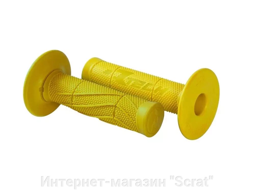 Ручки на руль Wave Soft Grips 115мм желтые от компании Интернет-магазин "Scrat" - фото 1