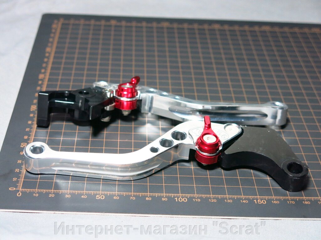 Рычаги ручки тормоза и сцепления Honda VTR 250 CB 400 CB-1 серебро от компании Интернет-магазин "Scrat" - фото 1