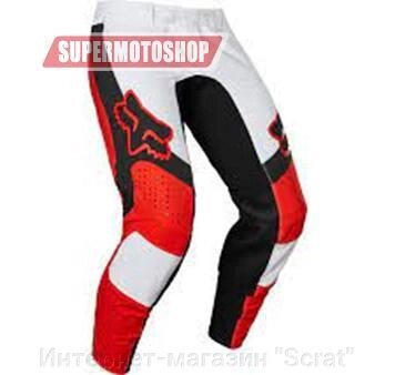 Штаны кроссовые Fox 2022 360 Flexair Mire, Белый/Чёрный/Красный 30 от компании Интернет-магазин "Scrat" - фото 1