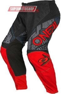 Штаны кроссовые Oneal Element Camo V. 22 Чёрный /Серый/Красный/ 34