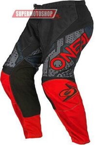 Штаны кроссовые Oneal Element Camo V. 22 Чёрный /Серый/Красный/ 38