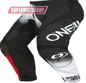 Штаны кроссовые Oneal Element Racewear белый/чёрный/красный 34