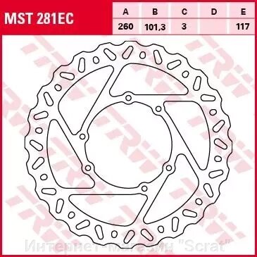 Тормозной диск MST281EC от компании Интернет-магазин "Scrat" - фото 1