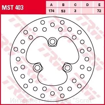 Тормозной диск MST403 от компании Интернет-магазин "Scrat" - фото 1