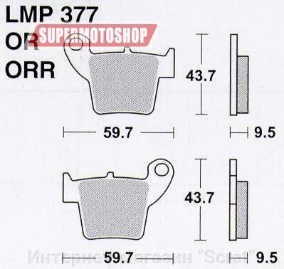 Тормозные колодки премиум класса AP RACING (BREMBO) AP-LMP377 OR от компании Интернет-магазин "Scrat" - фото 1